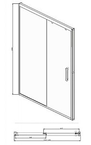 Душевая дверь Bravat STREAM BD120.4103S купить в интернет-магазине Sanbest