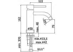Смеситель для раковины Paffoni Light LIG071NO купить в интернет-магазине сантехники Sanbest