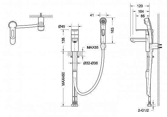 Смеситель для раковины Bravat STREAM-D F137163C-1 купить в интернет-магазине сантехники Sanbest