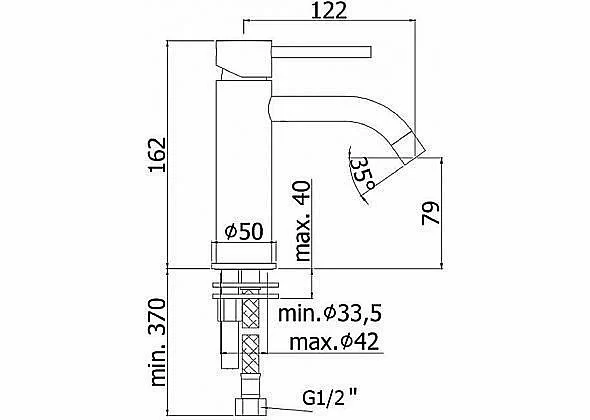 Смеситель для раковины Paffoni Light LIG071NO купить в интернет-магазине сантехники Sanbest