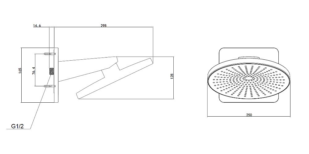 Верхний душ Vincea Inspire VSHD-3I5CGM вороненая сталь купить в интернет-магазине сантехники Sanbest