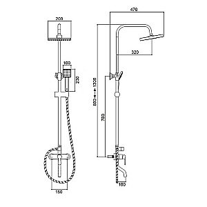 Душевая система Boch Mann ECO Quadro BM7226 купить в интернет-магазине сантехники Sanbest