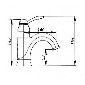Смеситель на раковину Magliezza Grosso Bianco 50138 золото купить в интернет-магазине сантехники Sanbest