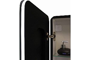 Зеркальный шкаф ART&MAX Lecce 36 AM-Lec-360-1560-1D-DS-F-Nero купить в интернет-магазине сантехники Sanbest