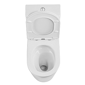 Унитаз моноблок Azario Nimbus AZ-6080-AP белый, безободковый, с крышкой микролифт, слив торнадо купить в интернет-магазине Sanbest