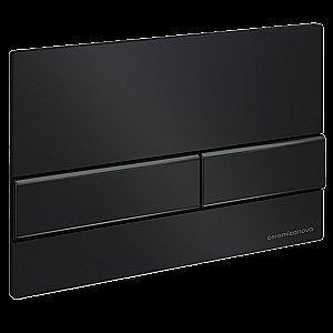 Унитаз подвесной Ceramica Nova Metropol CN4002MB_1002B_1000 черный матовый, безободковый, с крышкой микролифт, с инсталляцией и черной матовой кнопкой  купить в интернет-магазине Sanbest