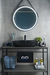 Раковина накладная Gid Lago 61 Bm1346 53345 черная матовая купить в интернет-магазине Sanbest