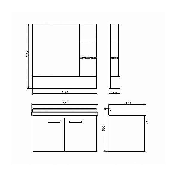 Зеркало со шкафом Comforty Рига 80 в ванную от интернет-магазине сантехники Sanbest