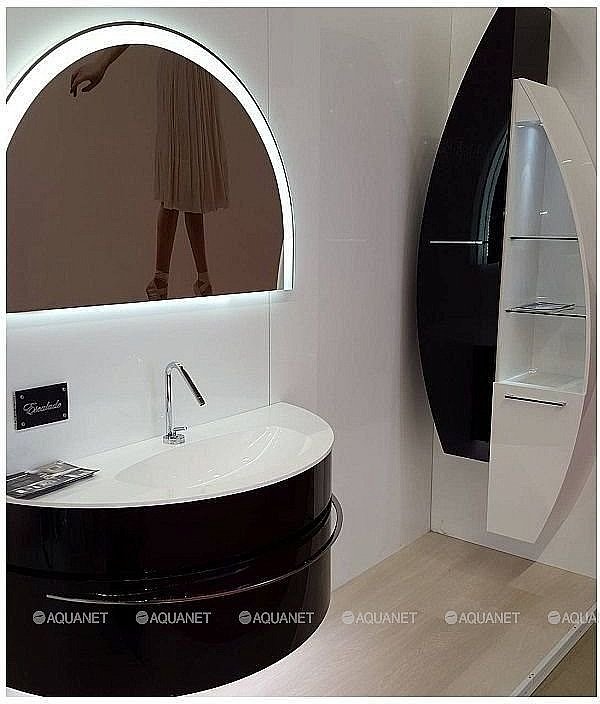 Шкаф-пенал De Aqua Эскалада RS1 белый для ванной в интернет-магазине сантехники Sanbest