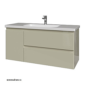 Тумба с раковиной Caprigo Forte 120 два ящика, одна дверь слева, цвет на выбор для ванной в интернет-магазине Sanbest