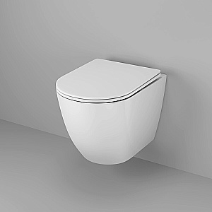 Унитаз подвесной Grossman Thin Rim GR-5601S белый, безободковый, с крышкой микролифт купить в интернет-магазине Sanbest