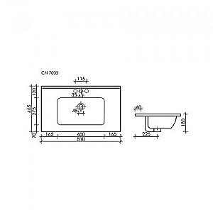 Тумба с раковиной Sancos Cento CN80W белый глянец для ванной в интернет-магазине Sanbest