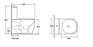 Унитаз напольный CeruttiSpa Vince Tornado 10373 белый, безободковый, с крышкой микролифт, слив-торнадо купить в интернет-магазине Sanbest