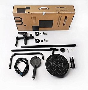 Душевая система Milardo Rora RORBL4FM06 черная матовая купить в интернет-магазине сантехники Sanbest