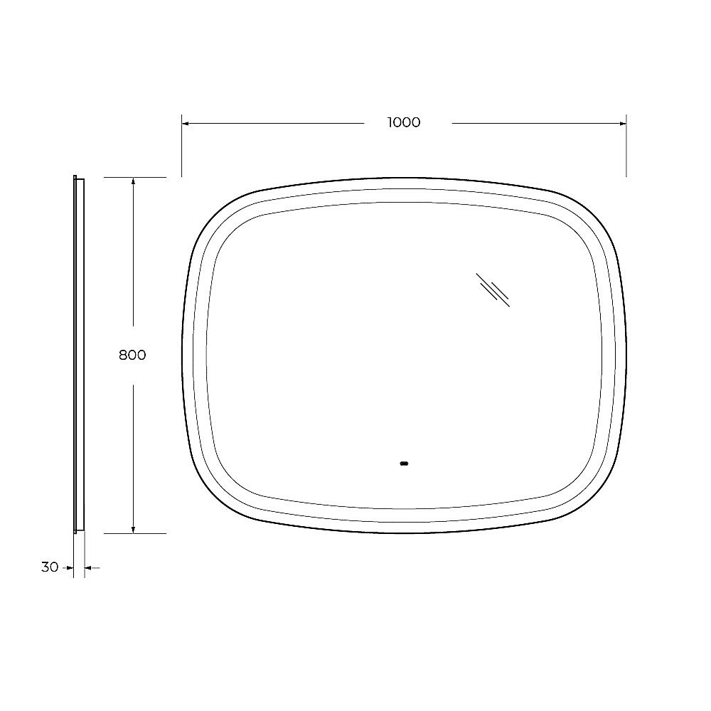 Зеркало с LED подстветкой Cezares MOLVENO CZR-SPC-MOV 100x80 в ванную от интернет-магазине сантехники Sanbest