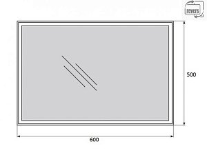 Зеркало BelBagno SPC-GRT-500-600-LED-BTN в ванную от интернет-магазине сантехники Sanbest