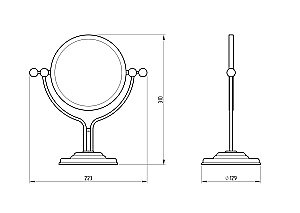 Зеркало косметическое Migliore Mirella ML.MRL-1300.BR бронза купить в интернет-магазине сантехники Sanbest