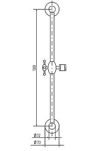 Душевая штанга Migliore Retro ML.RIC-31.756.BR бронза купить в интернет-магазине сантехники Sanbest