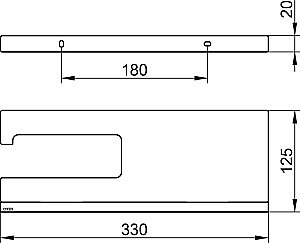 Держатель для туалетной бумаги KEUCO EDITION 90 SQUARE 19173018000 хром/дымчатое стекло купить в интернет-магазине сантехники Sanbest