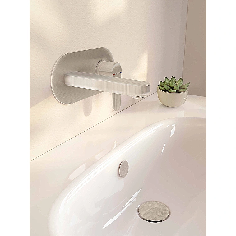 Смеситель для раковины VitrA Root Round A4272134EXP никель брашированный купить в интернет-магазине сантехники Sanbest