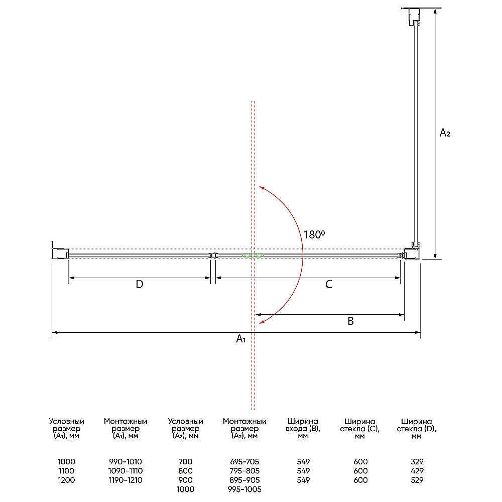 Душевой уголок Veconi Rovigo RV034B-11070-01-C7 110х70 стекло прозрачное/профиль черный матовый купить в интернет-магазине Sanbest