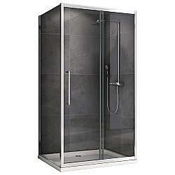 Душевой уголок ABBER Schwarzer Diamant AG30170H-S85 170x85 стекло прозрачное/профиль хром купить в интернет-магазине Sanbest
