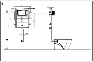 Комплект унитаза WeltWasser AMBERG 404 + GELBACH 002 MT-BL + AMBERG RD-CR кнопка хром купить в интернет-магазине Sanbest