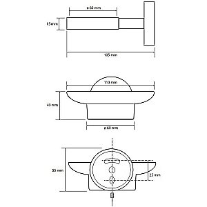 Мыльница Bemeta Coral 158108042 медное золото купить в интернет-магазине сантехники Sanbest