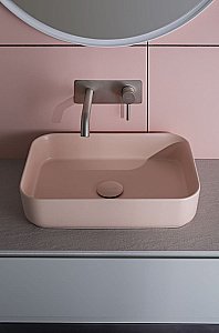 Раковина накладная Allen Brau Fantasy 50 4.11021.SM розовая купить в интернет-магазине Sanbest
