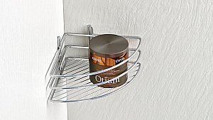 Полка-решетка угловая Fixsen FX-710-1 хром купить в интернет-магазине сантехники Sanbest