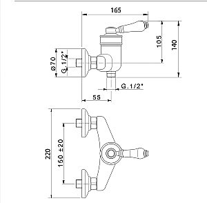 Смеситель для душа Migliore Ermitage ML.ERM-7038.BI.DO золото купить в интернет-магазине сантехники Sanbest