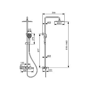 Душевая система Kaiser Quadris 25282-2 черная купить в интернет-магазине сантехники Sanbest