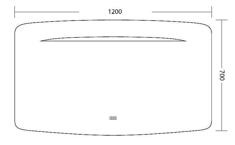 Зеркало с подсветкой Art&Max Gina AM-Gin-1200-700-DS-F-H 120x70 в ванную от интернет-магазине сантехники Sanbest