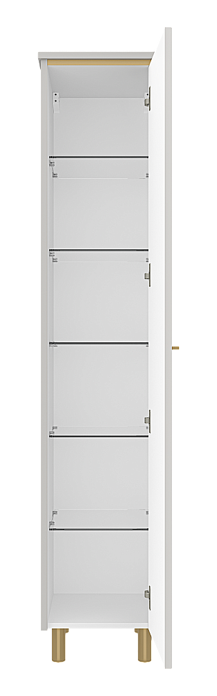 Пенал Brevita Эльче 35 ELC-05035-010 серый/золото для ванной в интернет-магазине сантехники Sanbest