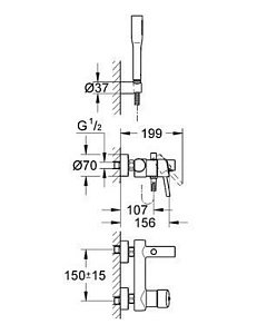 Смеситель для ванны Grohe Concetto 32212 001 купить в интернет-магазине сантехники Sanbest