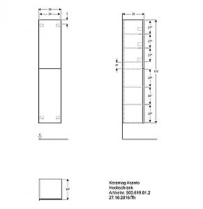 Шкаф-пенал Geberit Acanto 500.619.JK.2 38 серый для ванной в интернет-магазине сантехники Sanbest