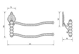 Полотенцедержатель Migliore Elisabetta ML.ELB-60.124.BR бронза купить в интернет-магазине сантехники Sanbest