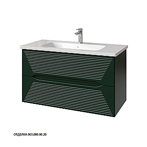 Тумба с раковиной Caprigo Modo-Terza 100 с интегрированной ручкой, цвет на выбор/эмаль для ванной в интернет-магазине Sanbest