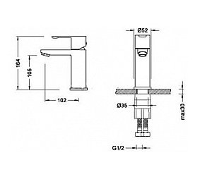 Смеситель для раковины Schein Nell Track 115KL/Z8003001 хром купить в интернет-магазине сантехники Sanbest