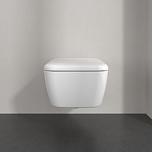 Унитаз подвесной Villeroy&Boch Skyla 4682CL01 альпийский белый, с крышкой микролифт, безободковый, слив-торнадо купить в интернет-магазине Sanbest