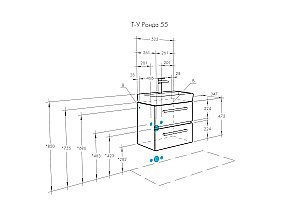 Тумба с раковиной Акватон Ронда 55 дуб сомерсет для ванной в интернет-магазине Sanbest