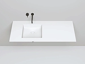 Раковина врезная снизу столешницы Salini MAREA 07 1802207M 42 из искусственного камня S-Stone, белая матовая купить в интернет-магазине Sanbest