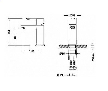 Смеситель для раковины Schein Nell Track 115KL/Z8003001 хром купить в интернет-магазине сантехники Sanbest