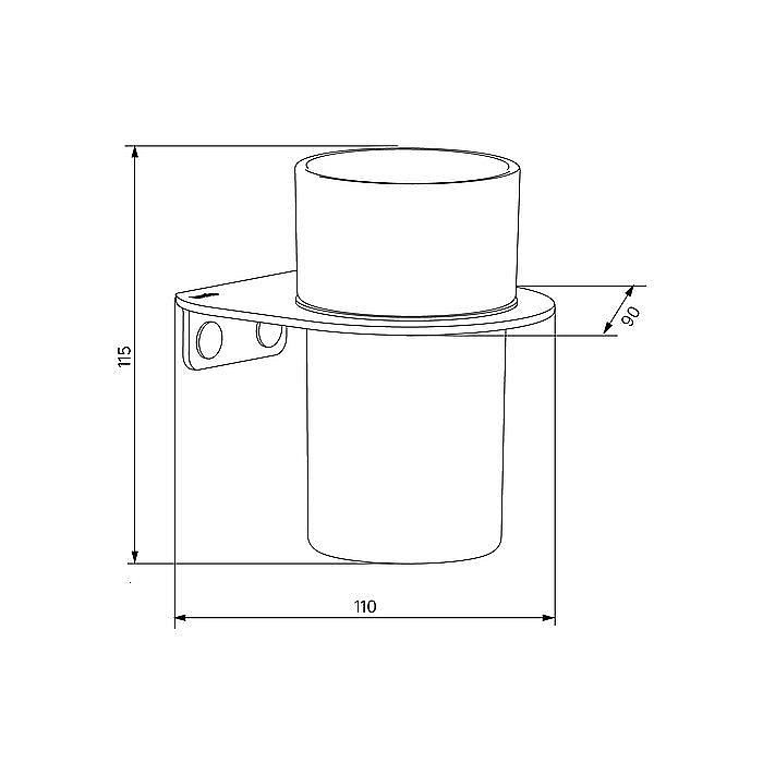 Стакан для зубных щеток Iddis Noa NOAWTG0i45 купить в интернет-магазине сантехники Sanbest