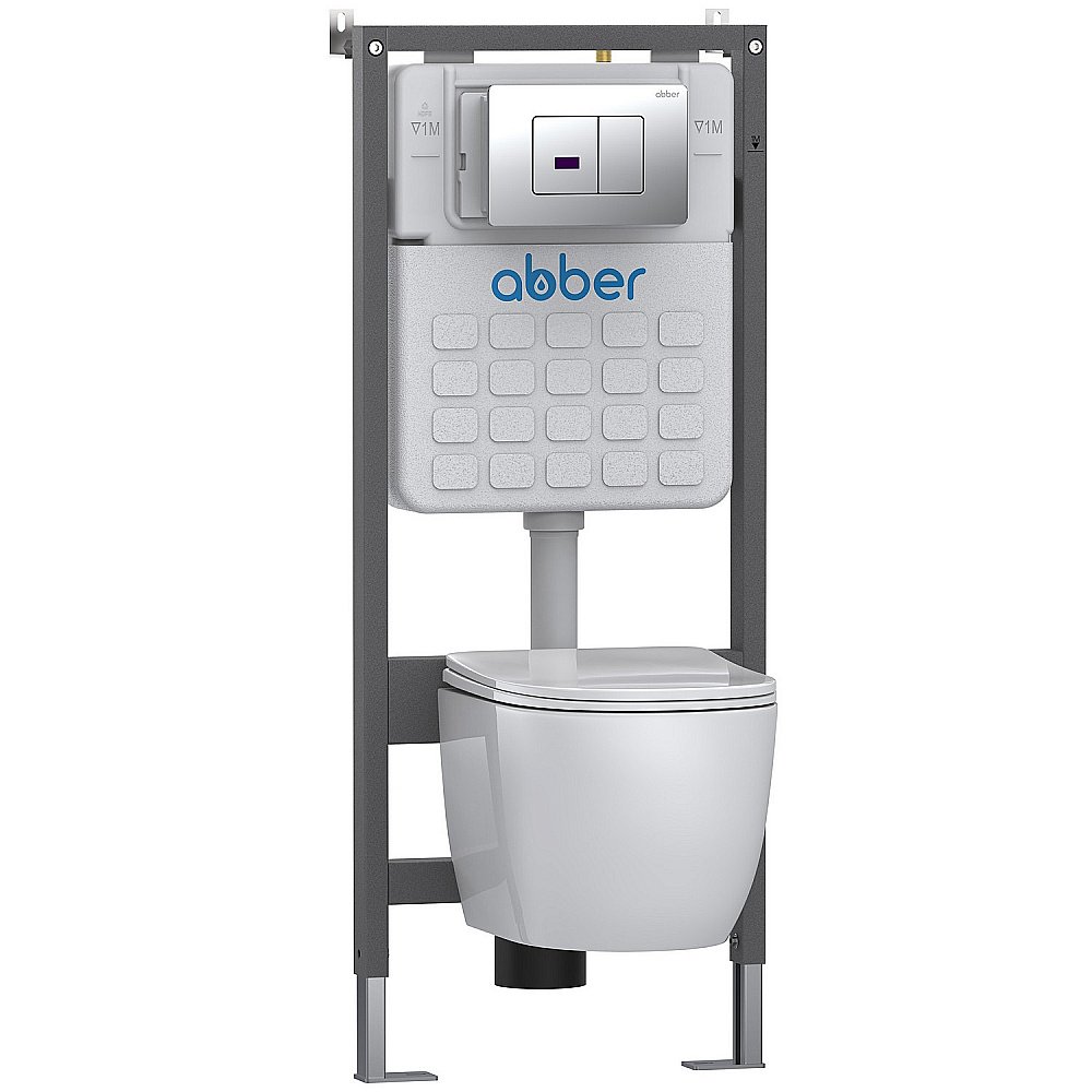 Кнопка для инсталляции ABBER AC0122S хром глянцевый купить в интернет-магазине сантехники Sanbest
