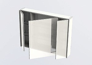 Зеркальный шкаф Aquanet Латина 100 купить в интернет-магазине сантехники Sanbest