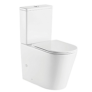 Унитаз напольный Azario Vetro AZ-2149-UQ1 белый, безободковый, с бачком, с крышкой микролифт купить в интернет-магазине Sanbest