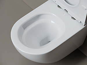 Унитаз подвесной Ceramica Nova Whirl CN11007T белый, безободковый, с крышкой микролифт, слив торнадо купить в интернет-магазине Sanbest