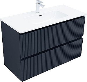 Тумба с раковиной Aquanet Джейн (Flat) 335431/330426 100 маренго для ванной в интернет-магазине Sanbest