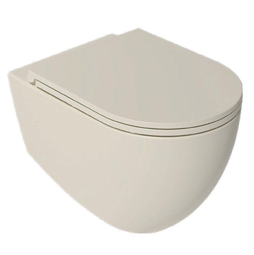 Унитаз подвесной Isvea Infinity 10NF02001SV-2K слоновая кость матовый, безободковый купить в интернет-магазине Sanbest